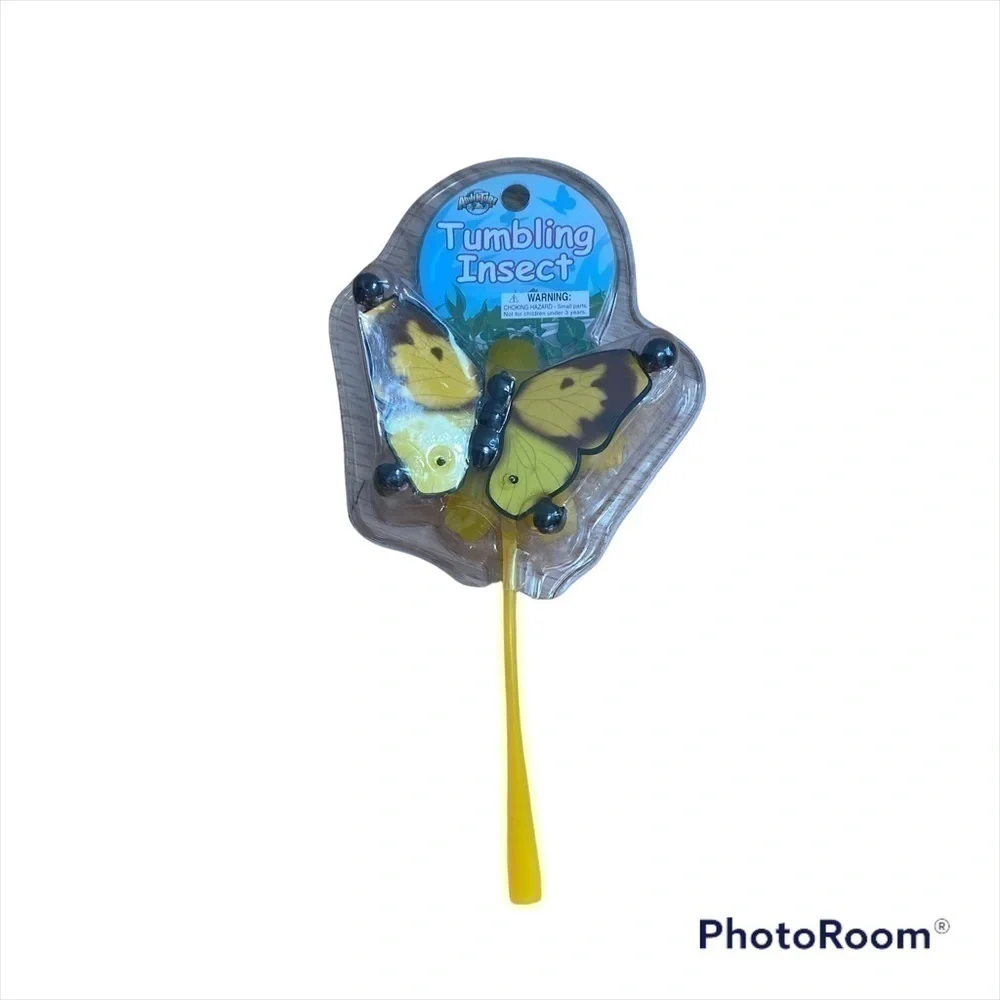 Tumbling Insect Butterfly Flicking Toy NEW Yellow